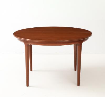 Johannes Andersen Johannes Andersen Danish Teak Dining Table With Two Leaves