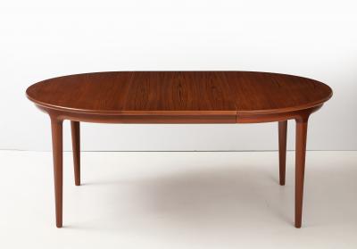 Johannes Andersen Johannes Andersen Danish Teak Dining Table With Two Leaves