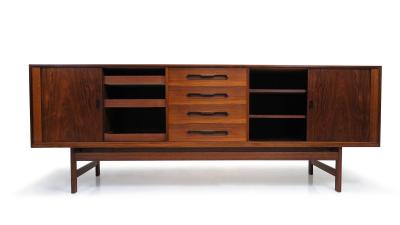 Johannes Andersen Johannes Andersen Mid century Danish Brazilian Rosewood Credenza