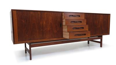 Johannes Andersen Johannes Andersen Mid century Danish Brazilian Rosewood Credenza
