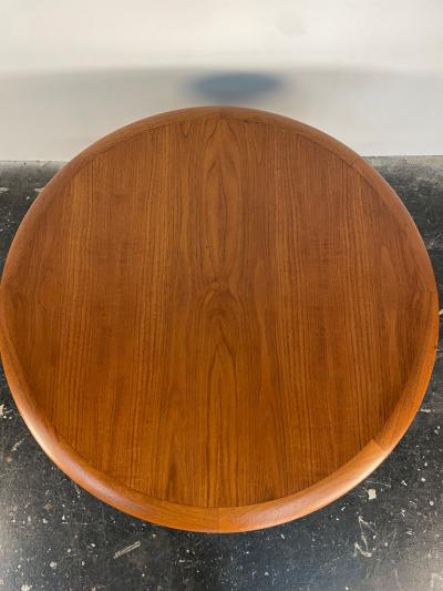 Johannes Andersen Johannes Andersen Teak Round Coffee Table with Cane Shelf