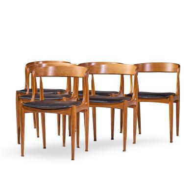 Johannes Andersen Johannes Andersen for Uldum M belfabrik Danish Teak Dining Chairs Set of 6