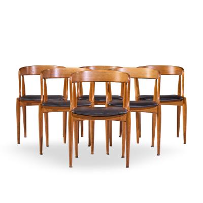 Johannes Andersen Johannes Andersen for Uldum M belfabrik Danish Teak Dining Chairs Set of 6