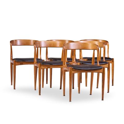 Johannes Andersen Johannes Andersen for Uldum M belfabrik Danish Teak Dining Chairs Set of 6