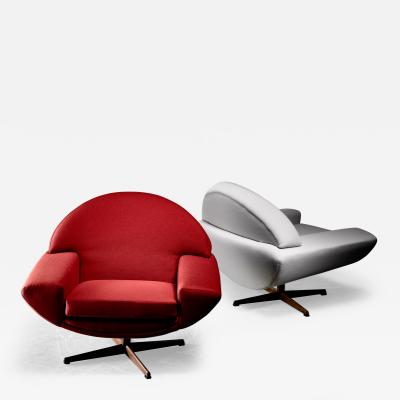 Johannes Andersen Johannes Andersen pair of Capri lounge chairs for Trensum 1960s