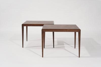Johannes Andersen Large Scale Teak End Tables by Johannes Andersen Denmark C 1950s