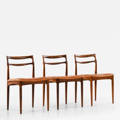 Johannes Andersen Set of Six Dining Chairs by Johannes Andersen 1960s