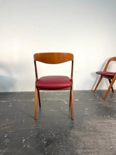 Johannes Andersen Set of Six Johannes Andersen Dining Chairs for Vamo Sonde Denmark