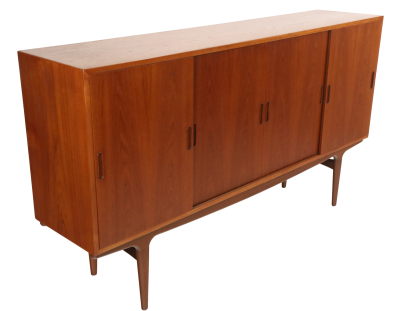 Johannes Andersen Spectacular Scandinavian Modern Cabinet w Bar Feature by Johannes Andersen