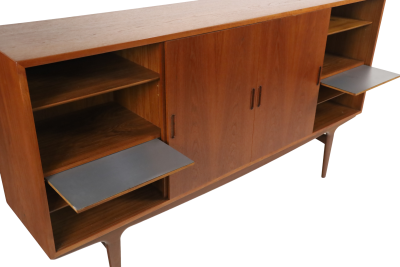 Johannes Andersen Spectacular Scandinavian Modern Cabinet w Bar Feature by Johannes Andersen