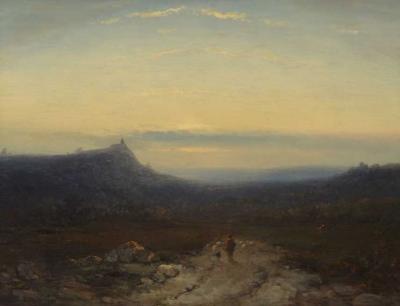 Johannes Hoppenbrouwers Mountainscape of Shepherd Flock Johannes Hoppenbrouwers Dutch c 1864