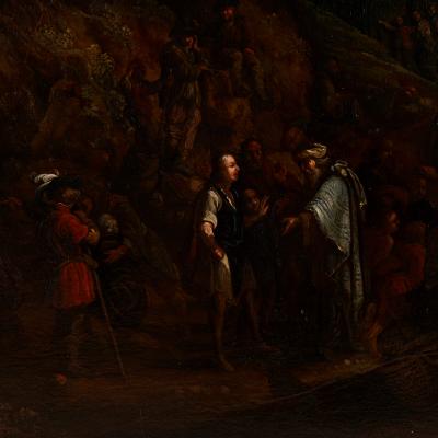 Johannes Jakob Hartmann Two oil on panel Old Master landscape paintings by Johannes Jakob Hartmann