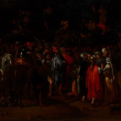 Johannes Jakob Hartmann Two oil on panel Old Master landscape paintings by Johannes Jakob Hartmann