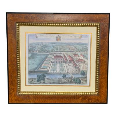Johannes Kip Antique Hand Colored Architectural Print Swell Trowbridge Collection