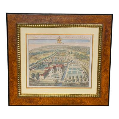 Johannes Kip Antique Hand Colored Architectural Print Trowbridge Collection