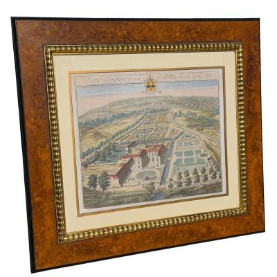 Johannes Kip Antique Hand Colored Architectural Print Trowbridge Collection