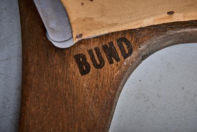 Johannes Krahn Set of 6 grey Oak Chairs by Johannes Krahn