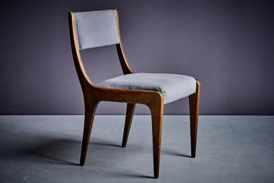 Johannes Krahn Set of 6 grey Oak Chairs by Johannes Krahn