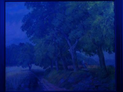 Johannes Lippmann Figures Working the Field Landscape Painting by Johannes Lippmann