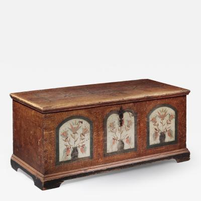 Johannes Ranck A PAINT DECORATED LIFT TOP BLANKET CHEST
