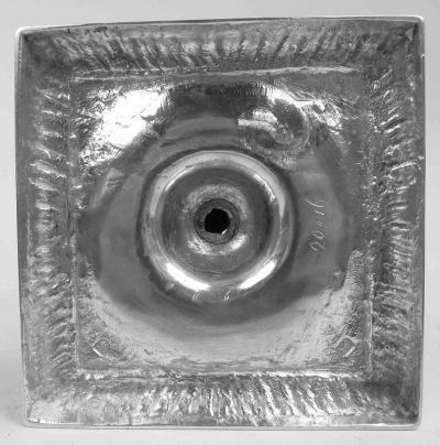 John Arnell Pair of English Georgian Sterling Silver Candlesticks 1766