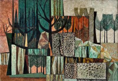 John Atherton Landscape Abstraction Mid Century Twenty Paintings in One