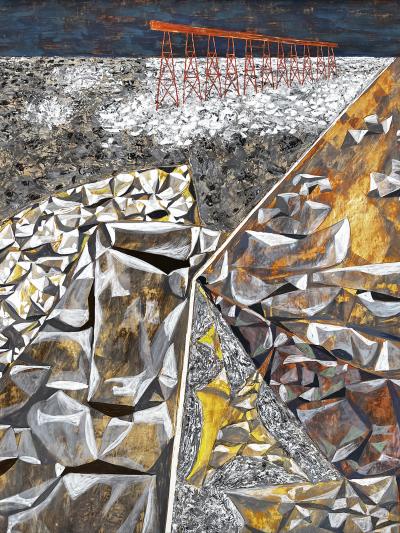 John Atherton Thought Provoking Rock Quarry Mid Century Abstract