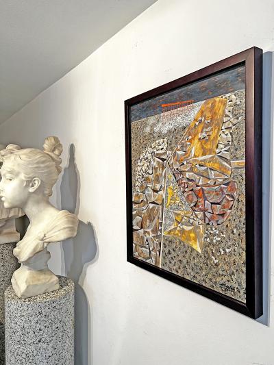 John Atherton Thought Provoking Rock Quarry Mid Century Abstract