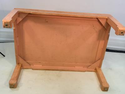 John Auberac SIGNED MODERN GRASSCLOTH TEXTURED COFFEE TABLE
