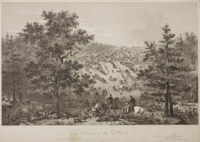 John Bachelder The Army of the Potomac Civil War Era Lithograph by John Bachelder Circa 1863