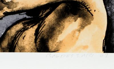 John Baldessari Eyebrows Furrowed Foreheads Figure with Globe