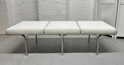 John Behringer John Behringer 3 Seat Bench in Boucl Mid Century Modern