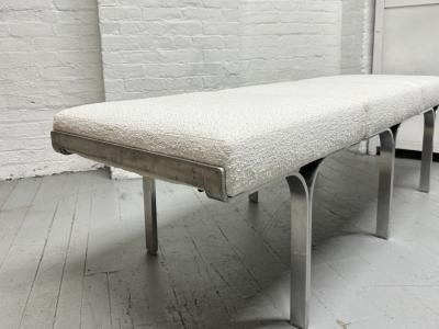 John Behringer John Behringer 3 Seat Bench in Boucl Mid Century Modern