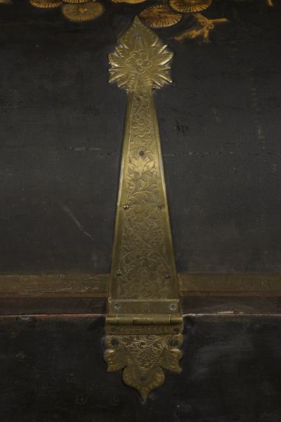 John Belchier An Exceptional Black Red and Gilt Japanned Domed Chest on Stand