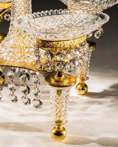 John Blades A FINE ORMOLU AND CUT GLASS EPERGNE BY JOHN BLADES