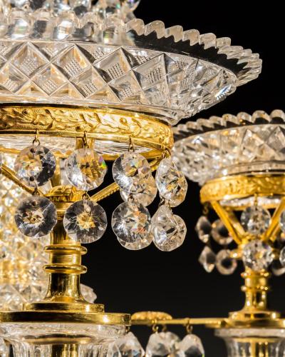 John Blades A FINE ORMOLU AND CUT GLASS EPERGNE BY JOHN BLADES