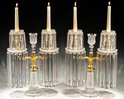 John Blades A FINE PAIR OF REGENCY ORMOLU MOUNTED CANDELABRA BY JOHN BLADES