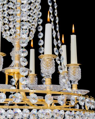 John Blades A FINE PAIR OF REGENCY PERIOD CHANDELIERS BY JOHN BLADES