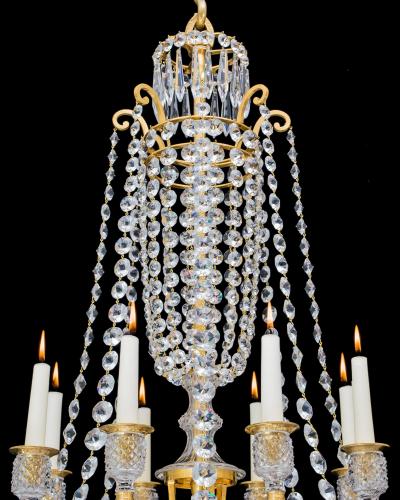 John Blades A FINE PAIR OF REGENCY PERIOD CHANDELIERS BY JOHN BLADES