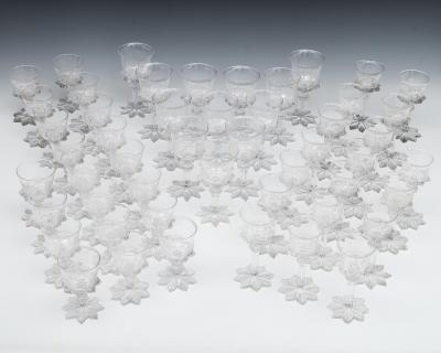 John Blades AN EXCEPTIONAL SUITE OF CUT AND ENGRAVED WINE GLASSES BY JOHN BLADES