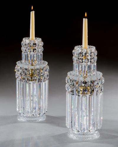 John Blades AN EXCEPTIONALLY LARGE PAIR OF REGENCY LUSTRES BY JOHN BLADES