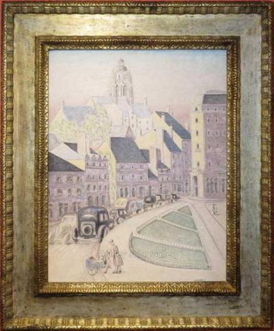 John Bradley Storrs Cityscape at Dusk 