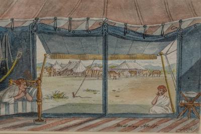 John Brownrigg Bellasis Campaign A Fine Early 19th Century Watercolor Depicting Travel in India