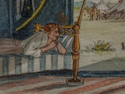 John Brownrigg Bellasis Campaign A Fine Early 19th Century Watercolor Depicting Travel in India