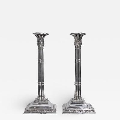 John Carter Georgian Silver Candlesticks London 1759 John Carter