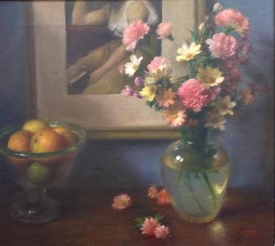 John Collins Russell Still Life with Fruit and Flowers 