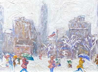 John Crimmins Wintry Day Madison Square 
