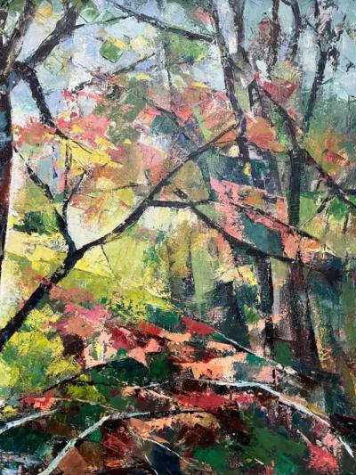 John Cuthbert Hare John Cuthbert Hare Mid century Abstract Landscape Painting Oil on Canvas