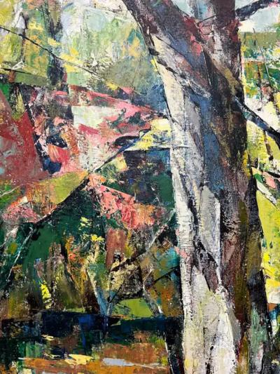 John Cuthbert Hare John Cuthbert Hare Mid century Abstract Landscape Painting Oil on Canvas