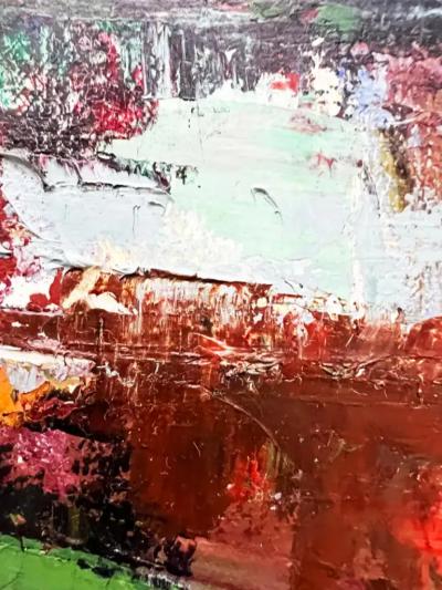 John Cuthbert Hare John Cuthbert Hare Mid century Abstract Landscape Painting Oil on Canvas